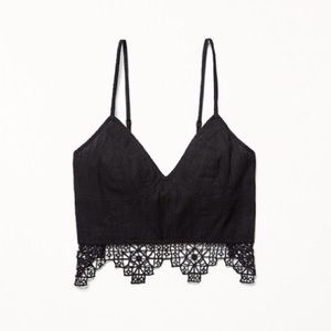 Black Free People Geo Lace Bralette